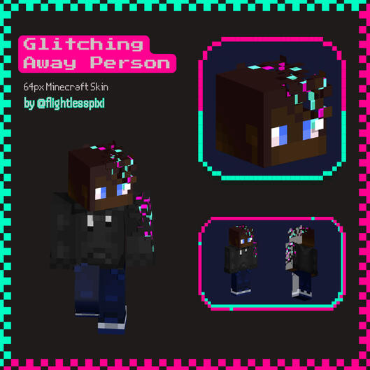 Glitching Away Person